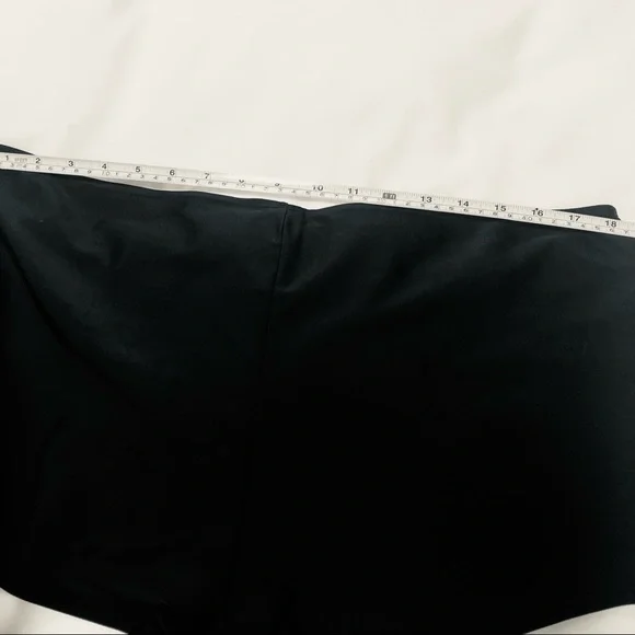 Plus Size 1X Black Belted Swim Short - Picture 4 of 9